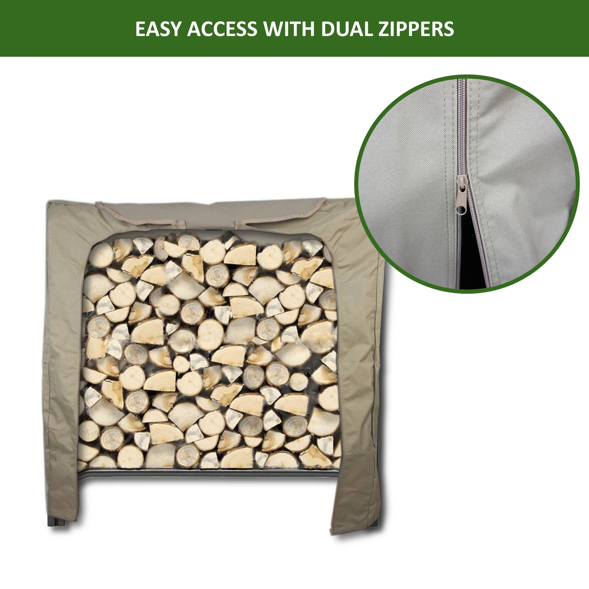 Firewood Log Rack Outdoor and Indoor Cover up to 45" Long