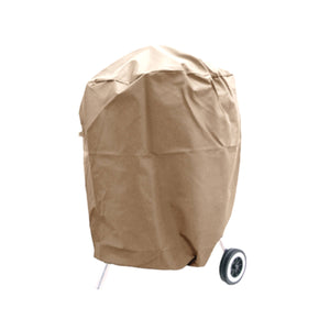 Heavy Gauge Round Charcoal Kettle Grill Cover up to 30" Dia. Safari Taupe - Covered Living