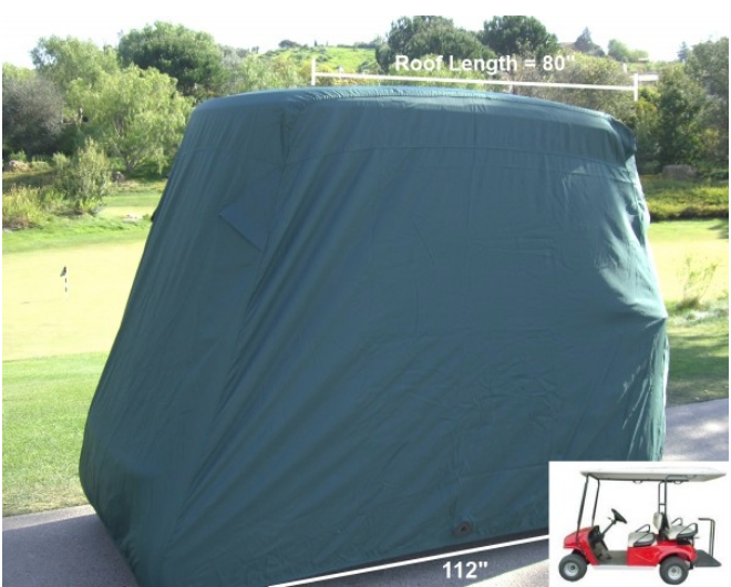 Golf Cart Storage Cover for EZGO, Club Car, Yamaha G - Green