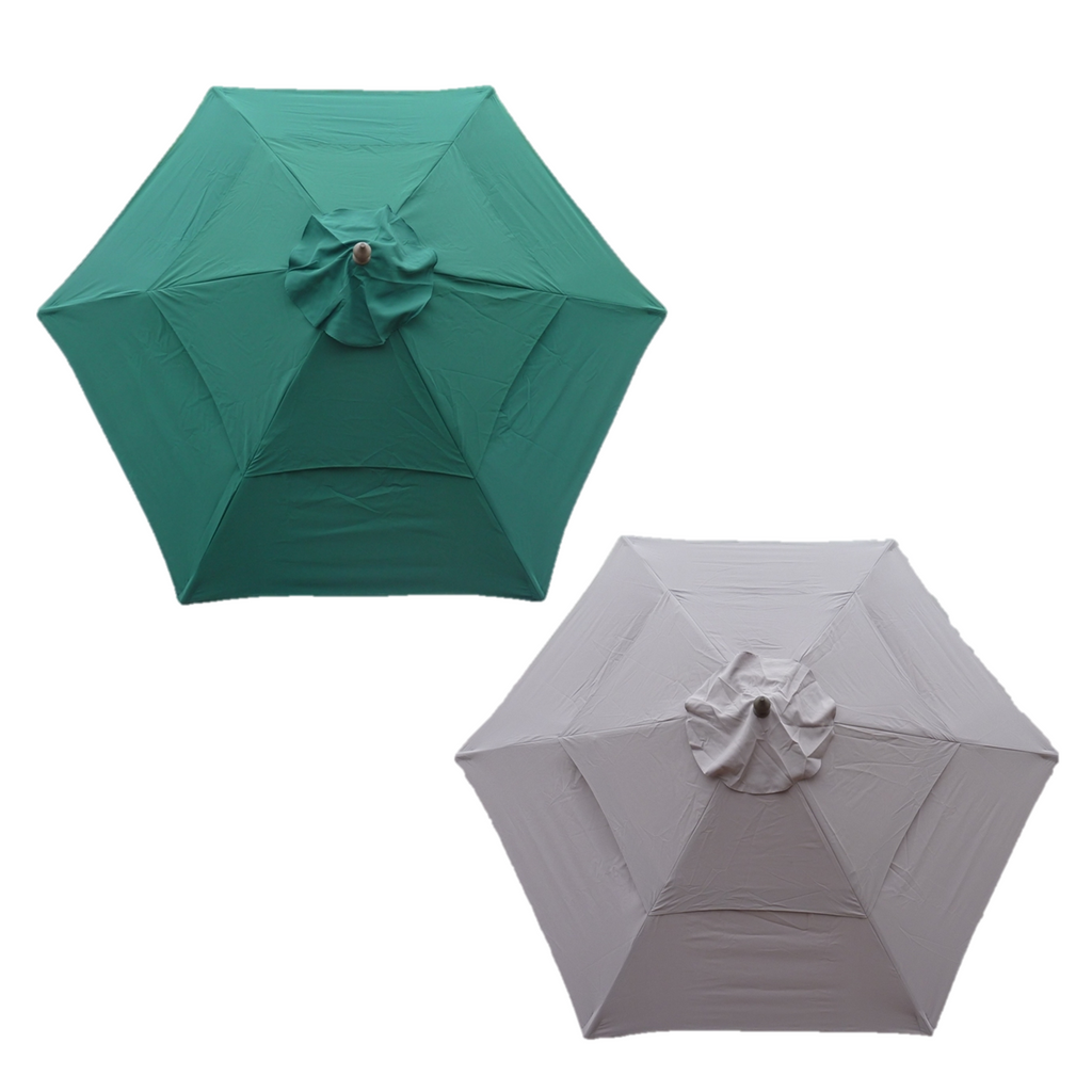 9ft Market Patio Umbrella Double-Vented 6 Rib Replacement Canopy