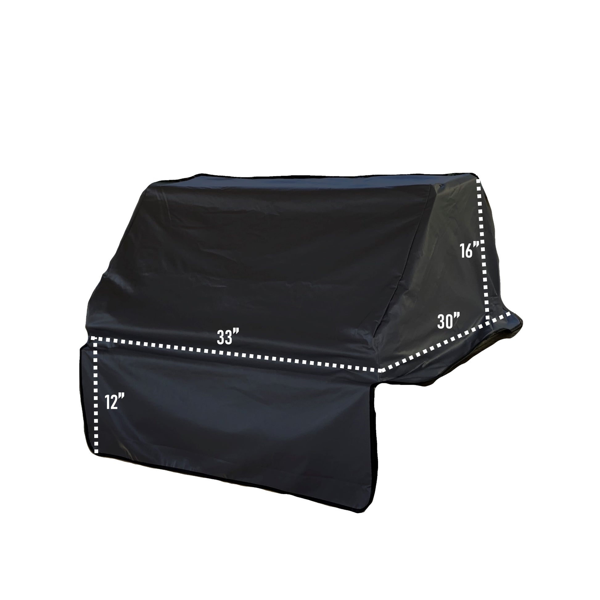 Built-In Barbeque Outdoor Cover Fits BBQ or Grills up to 30-56 inches Long - Black Vinyl