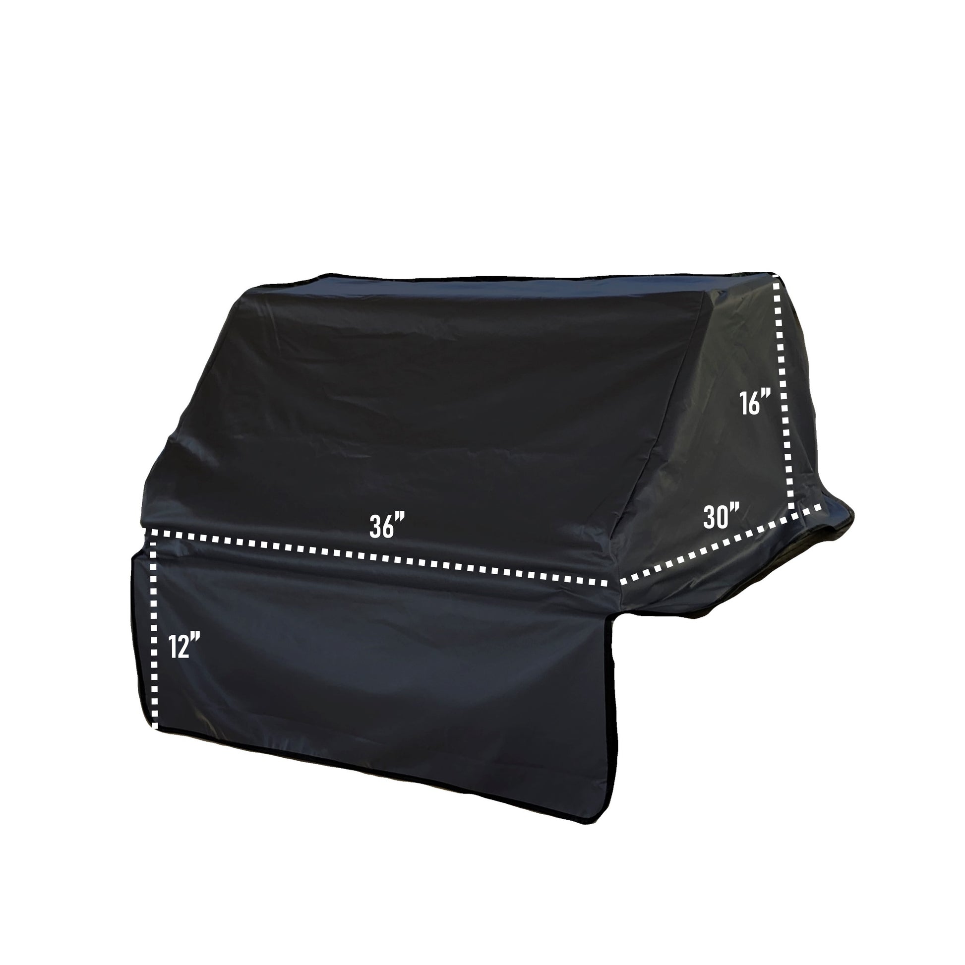 Built-In Barbeque Outdoor Cover Fits BBQ or Grills up to 30-56 inches Long - Black Vinyl
