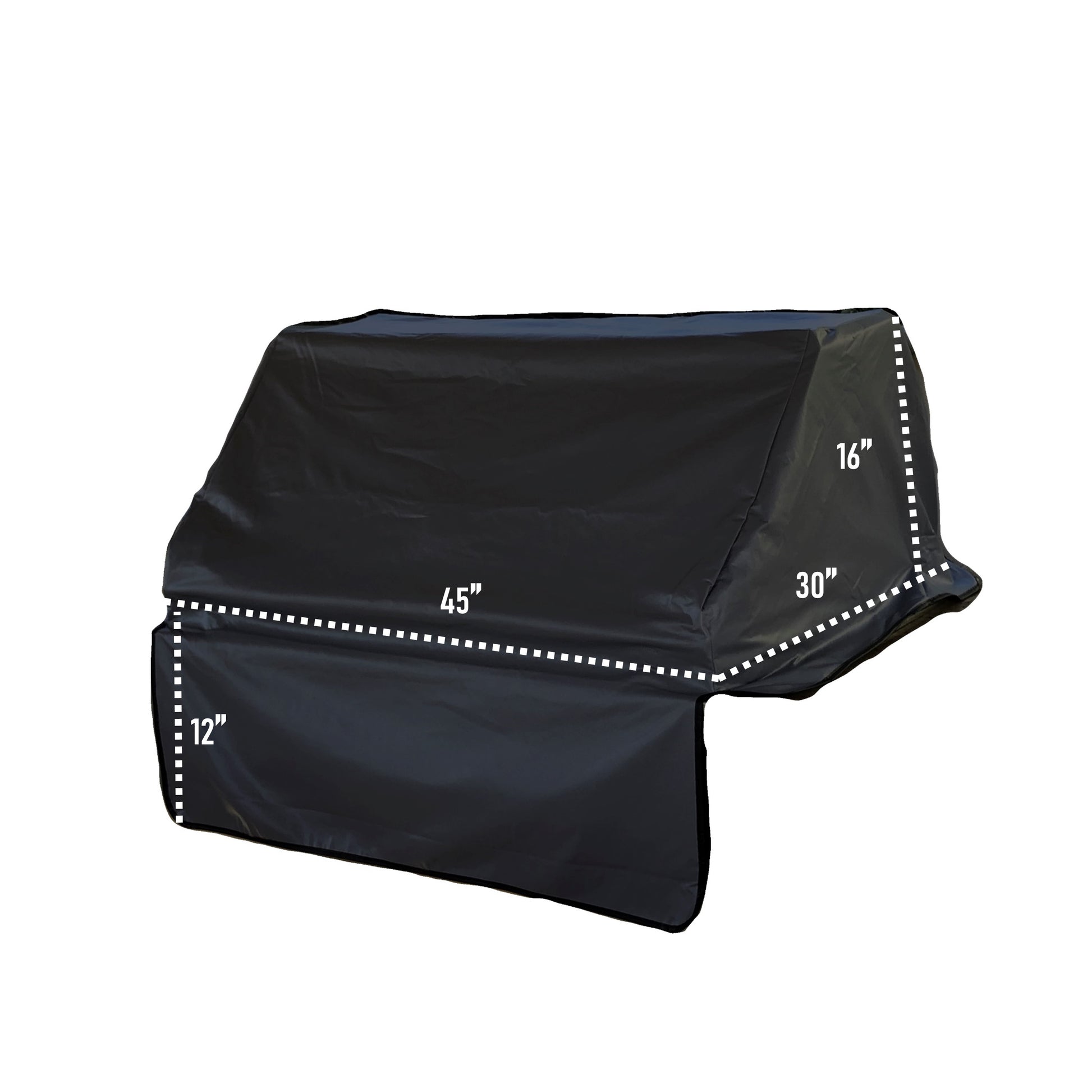 Built-In Barbeque Outdoor Cover Fits BBQ or Grills up to 30-56 inches Long - Black Vinyl