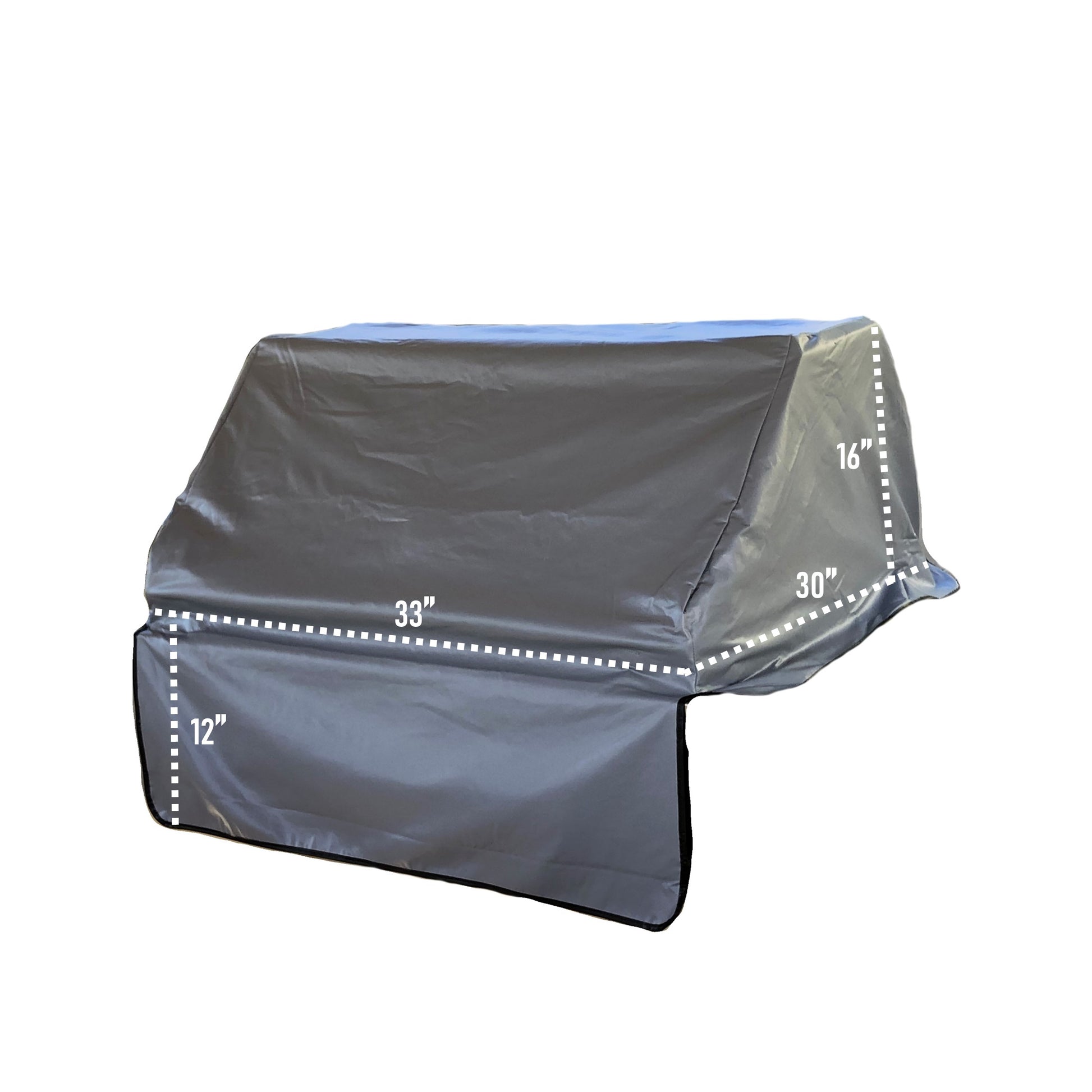 Built-In Barbeque Outdoor Cover Fits BBQ or Grills up to 30-56 inches Long - Grey Vinyl