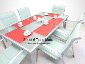 red-6-matching-placemat-table-mat-set-double-layer-indoor-outdoor-fabric 