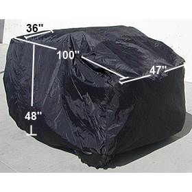Heavy Duty ATV Quad Cover - All Weather Protection - Black, M - XXL