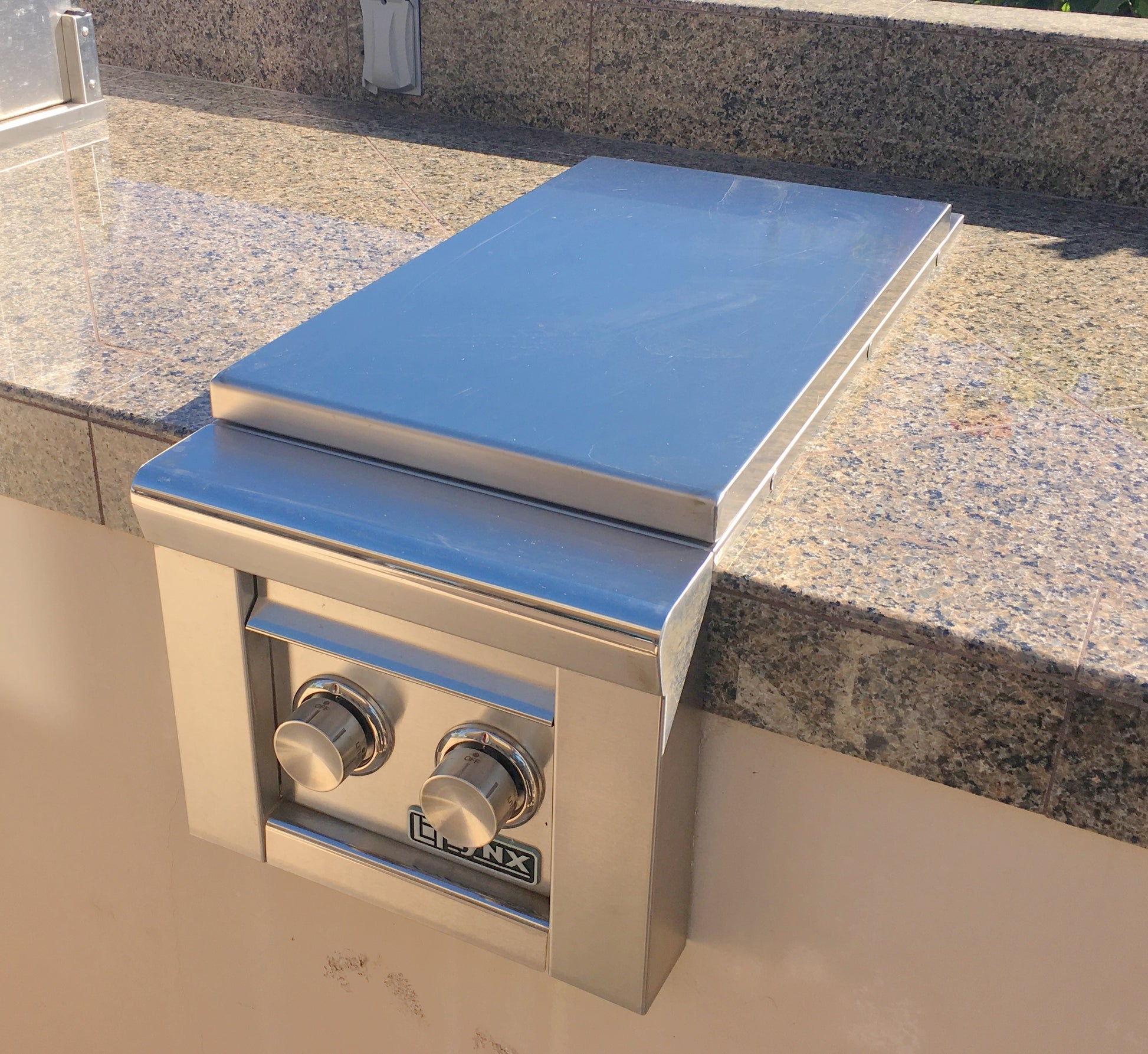 Outdoor Built-In Side Burner Cover for Side Burners up to 13-19 inches Wide - Safari Taupe