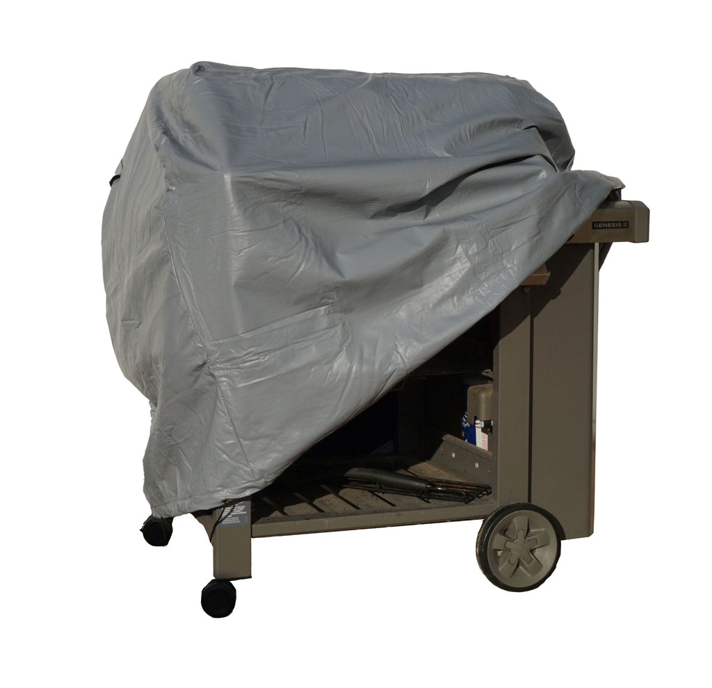 Barbecue Outdoor Cover Fits BBQ or Grills up to 36-84 inches Long - Grey Vinyl