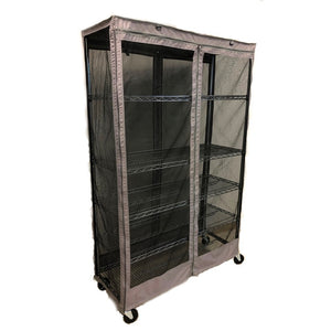 Storage Shelving Unit Cover, fits racks 48"W x 18"D x 72"H All Mesh Netting Sides