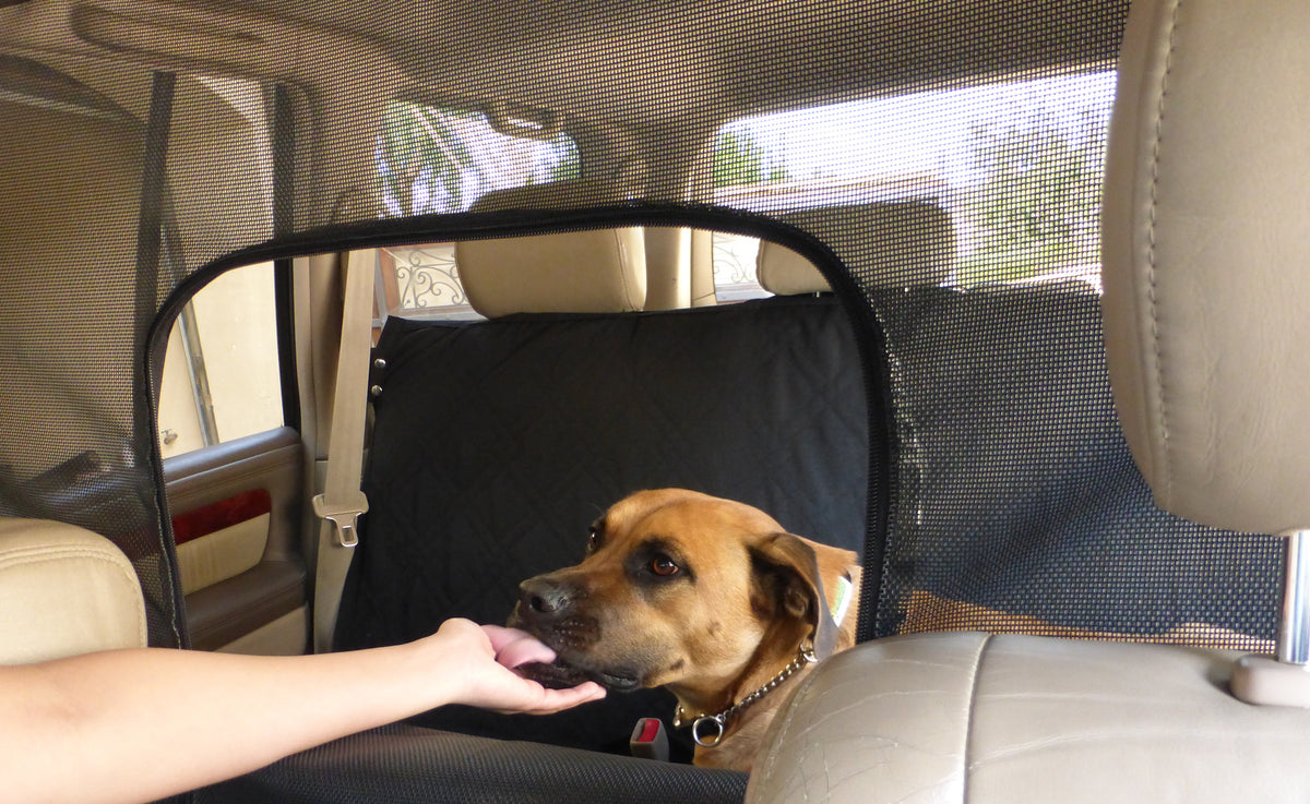Barrera de malla para asiento de coche para mascotas
