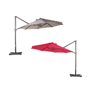 10ft 8 Rib Cantilever Supporting Bar Umbrella Replacement Canopy