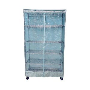 COVER for Wire Rack Shelving Storage Unit 30-72 inches, See-Through & Glacier Blue