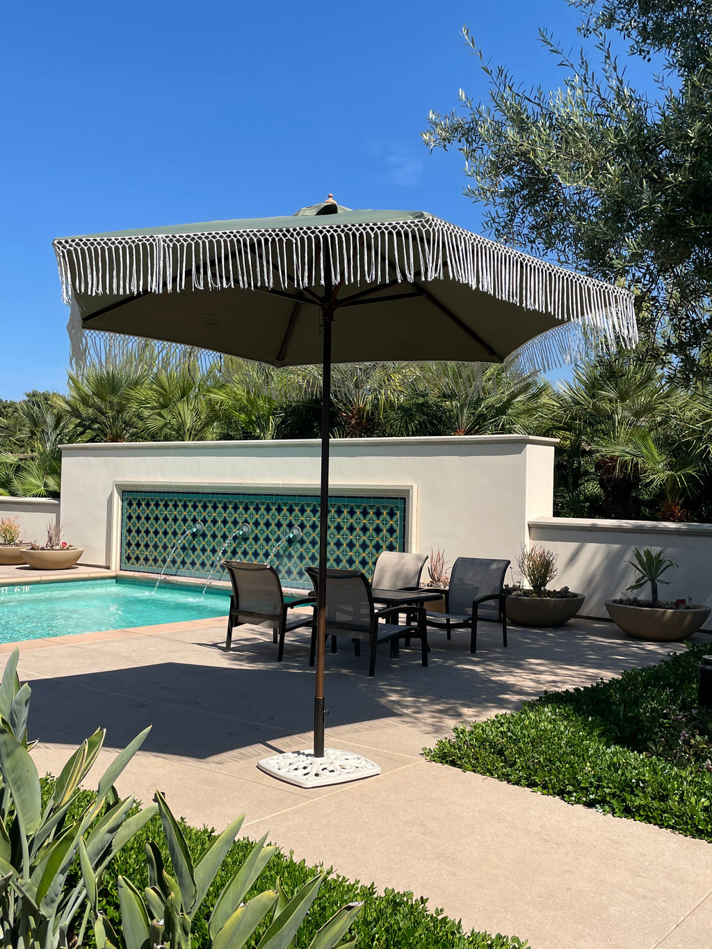 9ft Market Patio Umbrella 8 Rib Replacement Canopy w/ Tassel