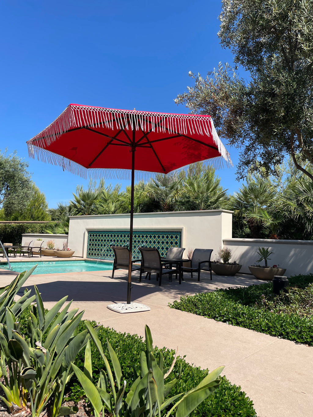 9ft Market Patio Umbrella 8 Rib Replacement Canopy w/ Tassel