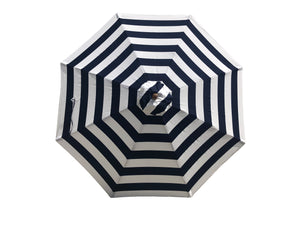 9ft Market Patio Umbrella 8 Rib Replacement Canopy Navy Blue Cabana Stripe