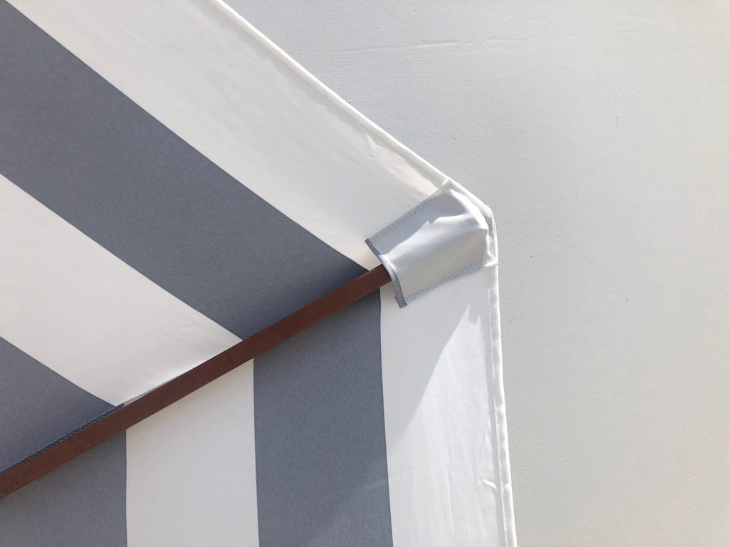 9ft Market Patio Umbrella 8 Rib Replacement Canopy Navy Blue Cabana Stripe