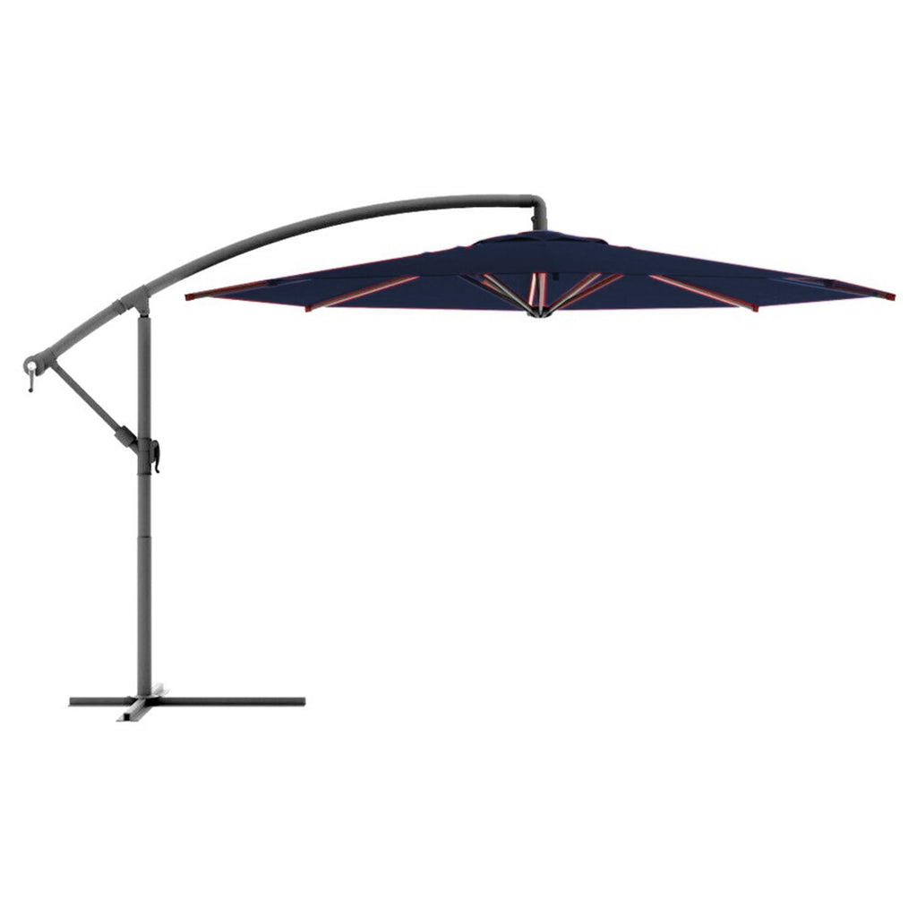 Toldo de repuesto para sombrilla colgante de 3,35 m y 8 varillas para patio exterior. Longitud de las varillas: de 162 a 167 cm (solo toldo).