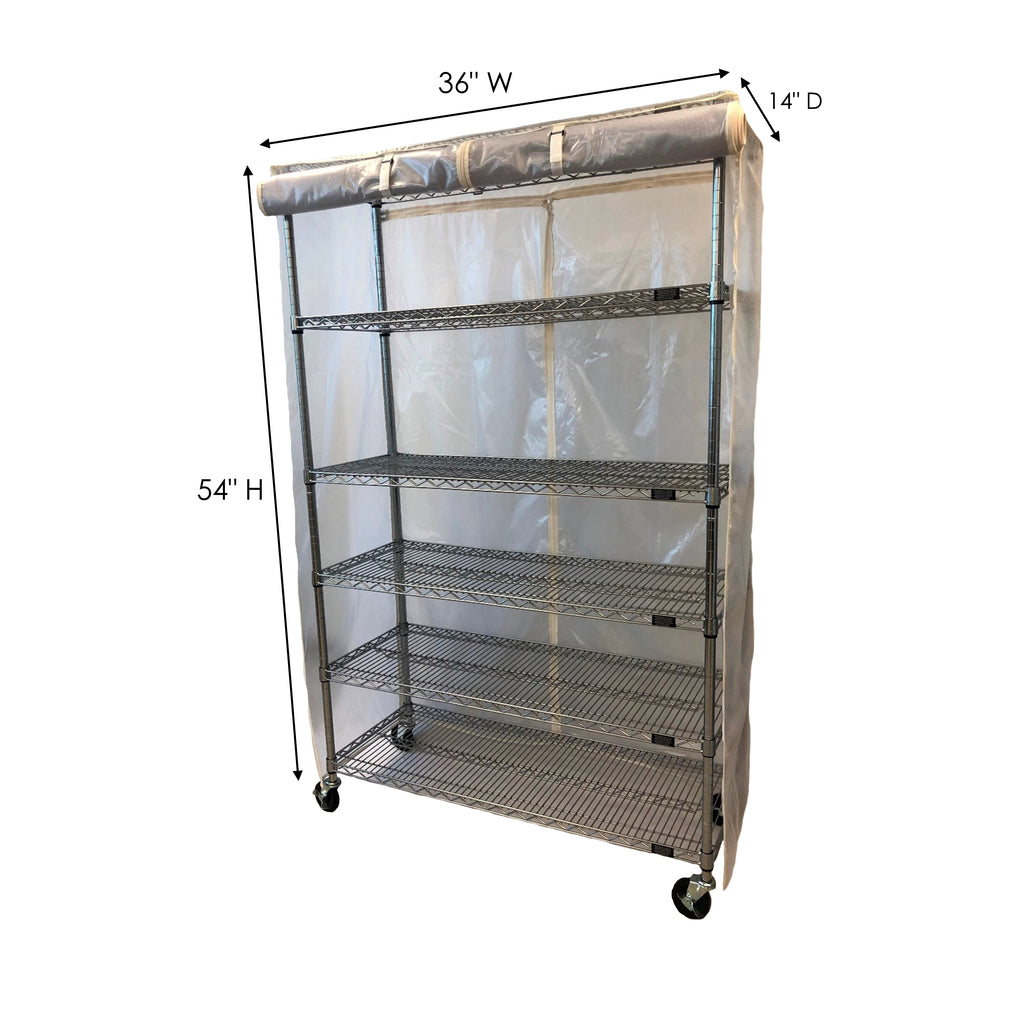 Clear Mesh PVC Wire Rack Shelving Storage Unit | 36-60 inches wide